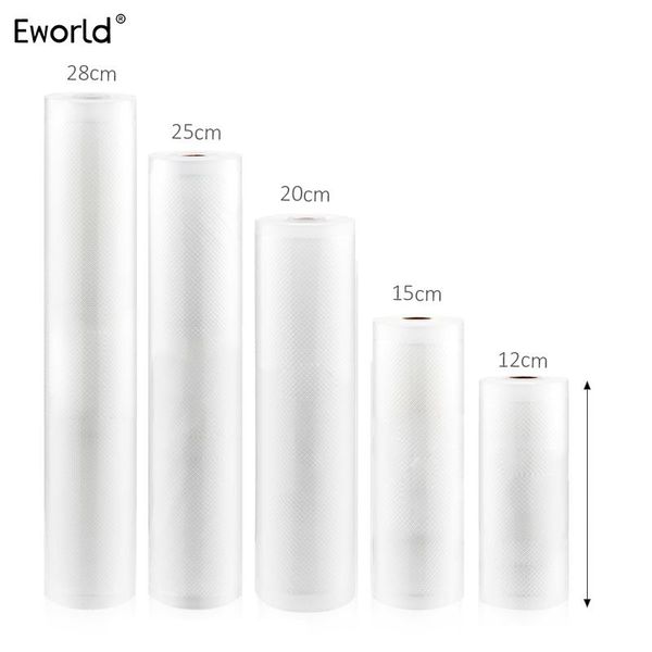 

hanging baskets eworld 2 rolls a set 12/15/20/25/28/32*500cm household food vacuum packing bag for sealer storage bags