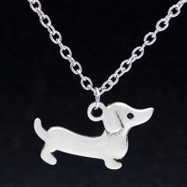 

sausage cute puppy fashion necklace trendy men's jewelry, Silver