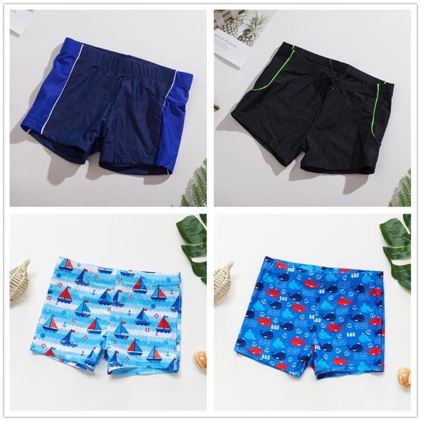 

men's swimwear boys beach short 3~17y large swimming trunks summer bathing suit kids stripes wear sport