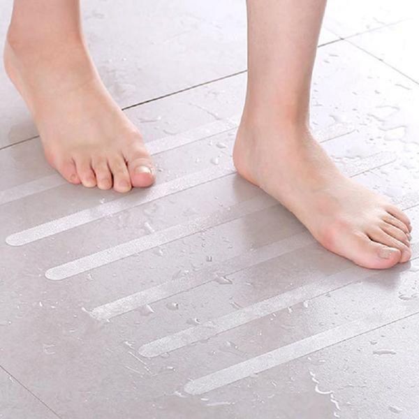 

bath mats 12/24pcs bathroom shower anti-slip strips safety transparent waterproof stickers tape home kitchen stairs non-slip