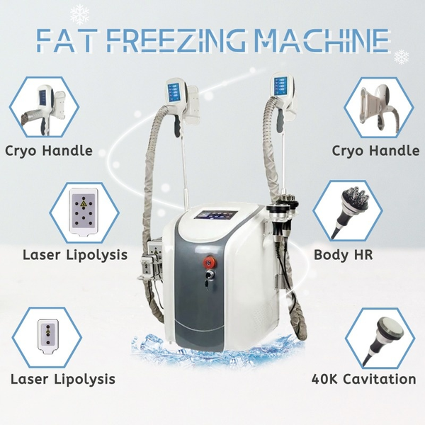 

2023 new promotion 6 in 1 ultrasonic cavitation cryolipolysis vacuum lipo laser slimming machine rf facial face lifting ce