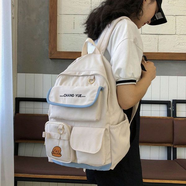 

women backpack school nylon multifunction backbag bagpack college wind