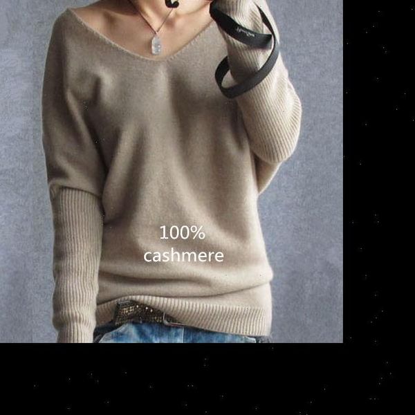 

spring autumn cashmere sweaters women fashion v neck pullover loose 100% wool batwing sleeve plus size knitted, White;black