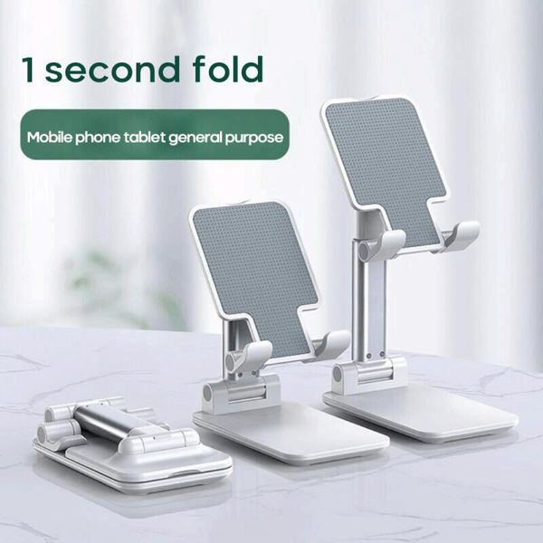

1pc high qulity deskphone holder double aluminum tube weighted folding lift video live tablet stand