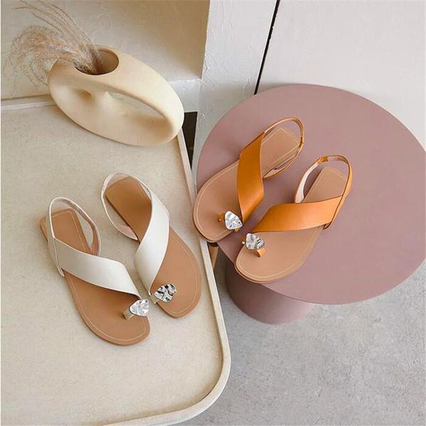 

sandals ring toe women's round flat yellow beige heels summer ladies casual, Black