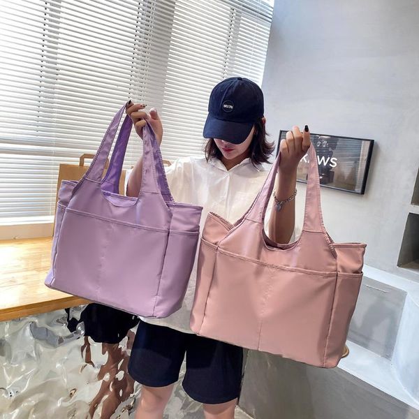 

storage bags fashion women waterproof fitness travel oxford cloth shoulder shopping bag ladies casual large capacity tote luggage handbags