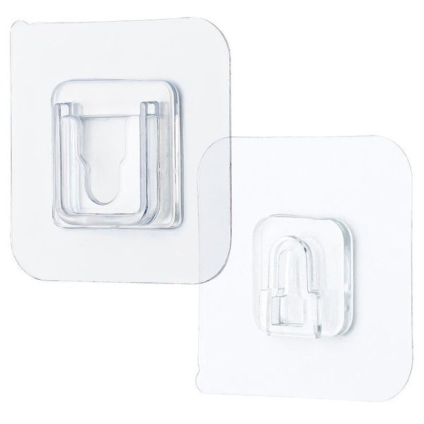 

double-sided adhesive wall hook 10 pair, multi-purpose hooks home organization storage shelf strong viscose wall hook