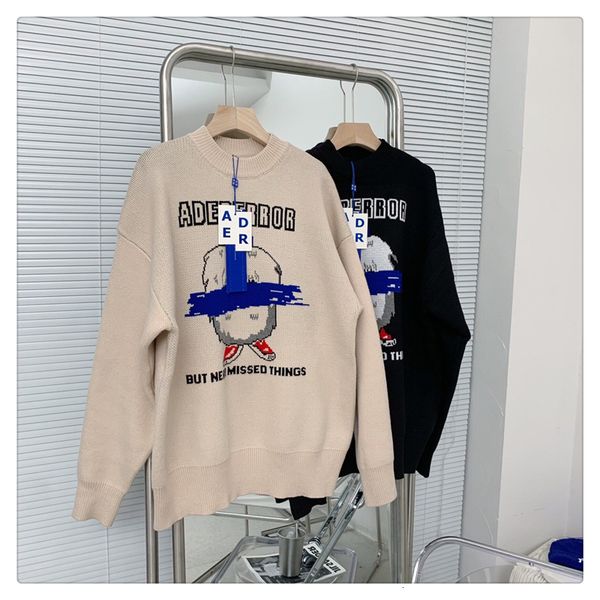 

2021 new error feffur sweater men women jacquard knit graphic adererror sweaters long sleeve crewneck ader pullovers vizv, White;black