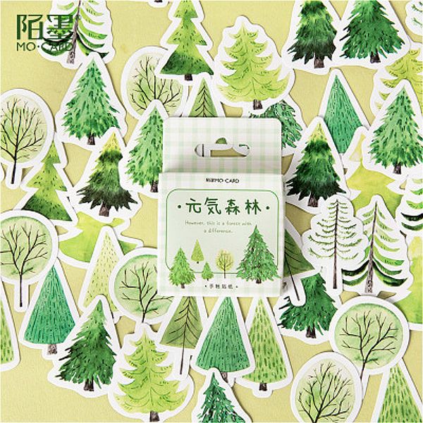 

5pieces/lot 45pcs cartoon yuan ho forest stationery stickers kawaii planner decal scrapbooking stickers stationery school supplies escolar