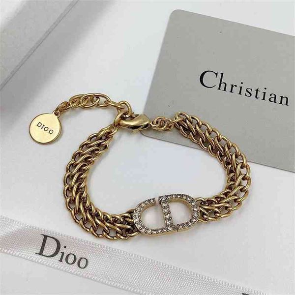 

2021 new diamond inlaid thick bracelet trend net red same brass material, Silver