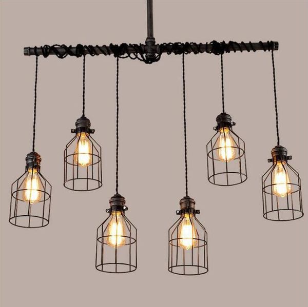 

pendant lamps vintage iron diamond lamp crystal light globe design nordic decoration home lampes suspendues luzes de teto