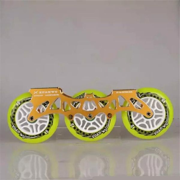 

[frame+wheel+bearing] hoomore blue black golden inline speed skates base 85a 110mm pu skating wheel ilq-9 bearing ing