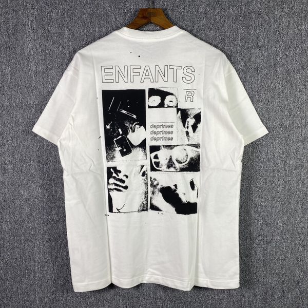 

cotton t shirt men women 11 print tee oversize vintage short sleeve real pics, White;black