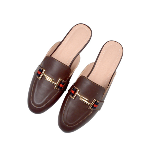 

the spring of 2021 designer shoes woman slides outdoor platform slippers square ladies mules zapatos de mujer, Black