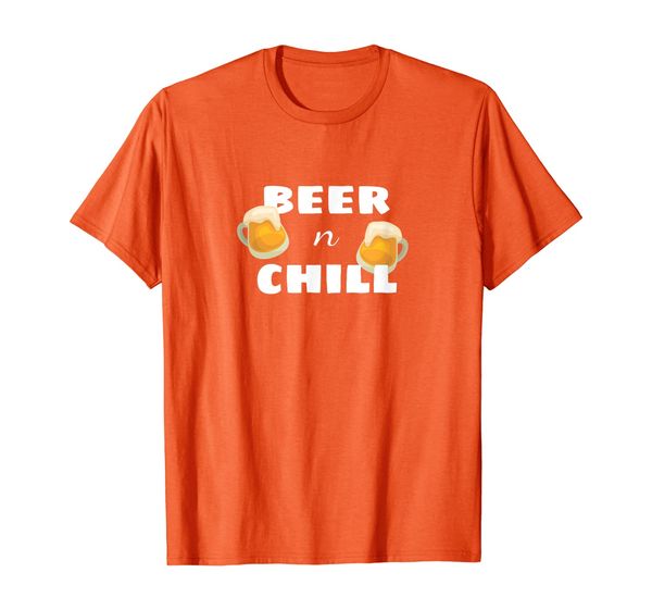 

beer n chill - fun and sunny summer holiday t-shirt, White;black