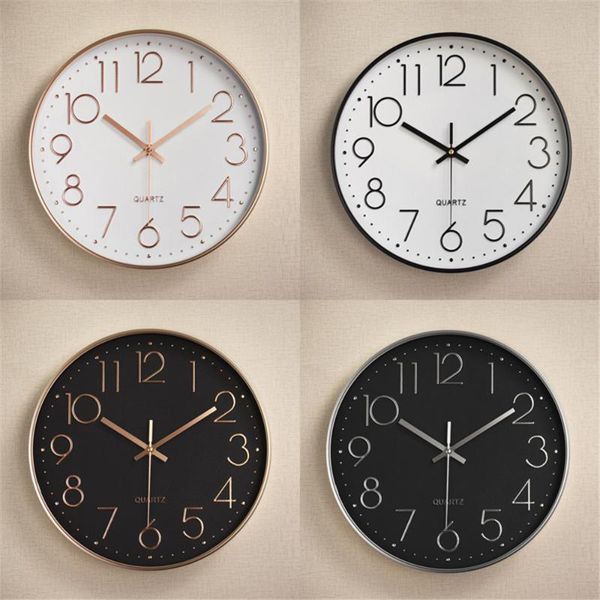 

wall clocks creative silent clock 10 inch hanging horloge nordic modern home decor quartz for living room office
