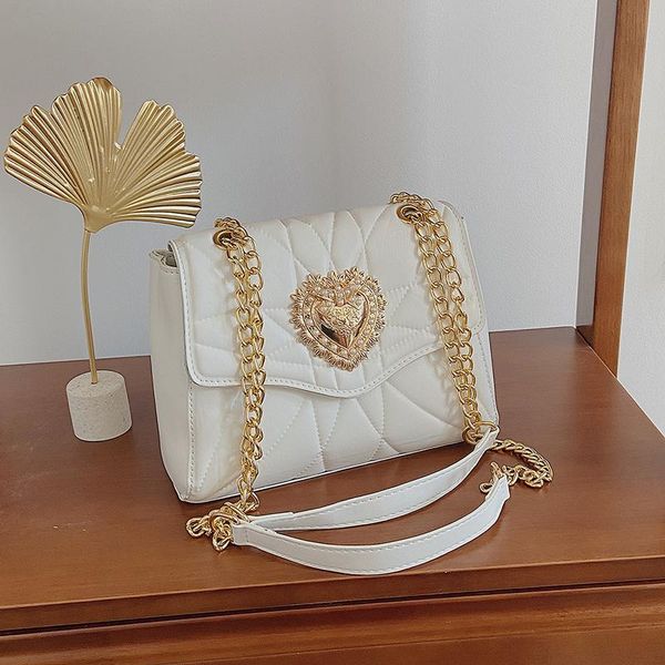 

evening bags fashion designer lock thread chain shoulder crossbody bag for women handbag purses 2021 design ladies messenger