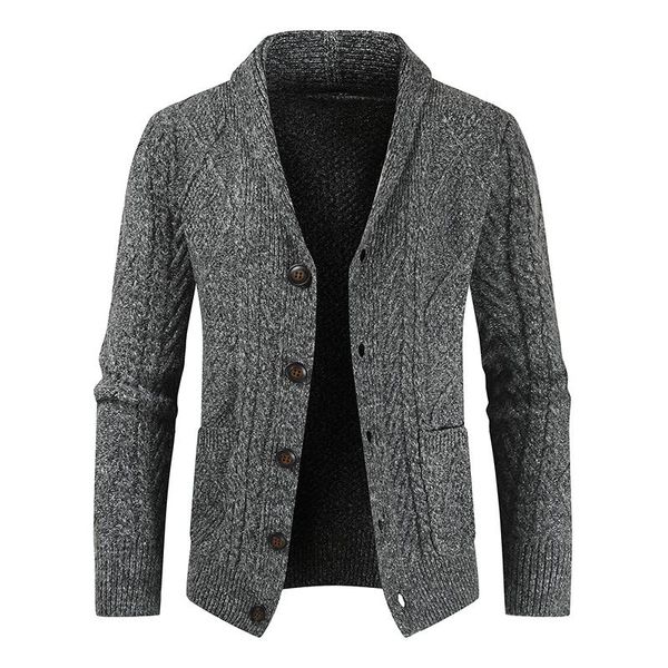 

men's sweaters 2021 men cardigan winter autumn solid color single-breasted knitted sweater buttons warm jacket coat clothing, White;black