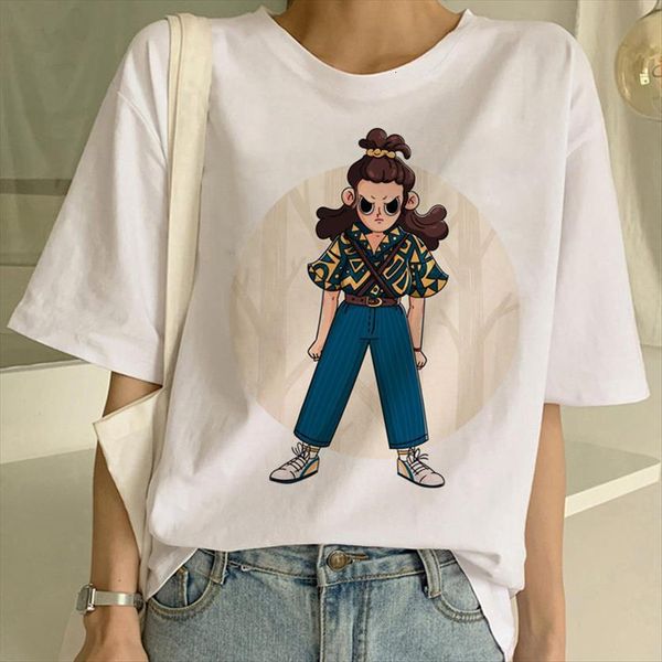 

harajuku ullzang cartoon funny women 90s graphic fashion tees female clothes, White