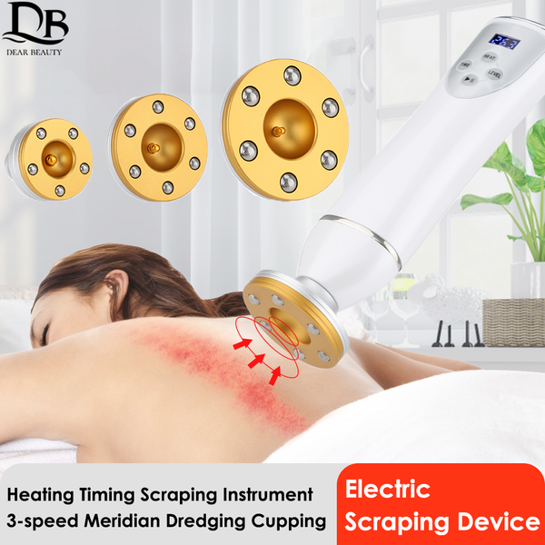 

electric gua sha device heating timing scraping device wireless cupping scraping instrument 3-speed meridian dredging fat burnerperfections