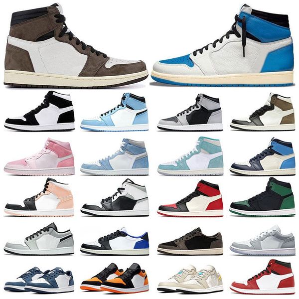 

jumpman 1 men basketball running shoes 1s university blue hyper royal dark mocha shadow 2.0 obsidian twist unc pine green womens sneakers sp