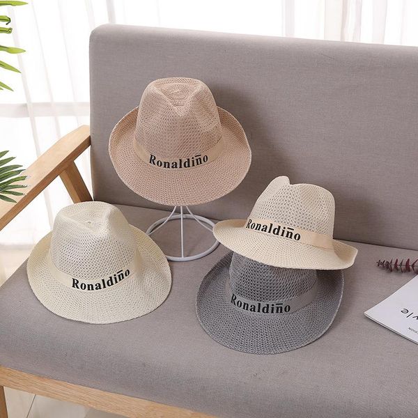 

cloches straw cap hats audlt jazz bucket hat sun summer for women men letter embroidery panama