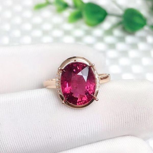 

cluster rings tourmaline ring 18k gold natural and real fine, Golden;silver