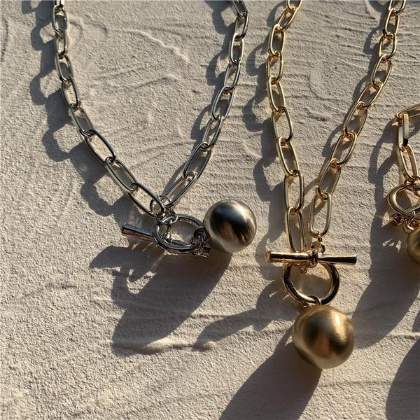 

earrings & necklace fflacell cool punk hip hop charm gold silver color round ball pendant necklaces bracelet for women girl jewlery
