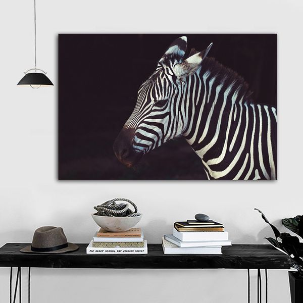 Zebra Immagini Animali Poster E Stampe Su Tela Pittura Arte Della Parete Per Soggiorno Decorazione Domestica Moderna SENZA CORNICE