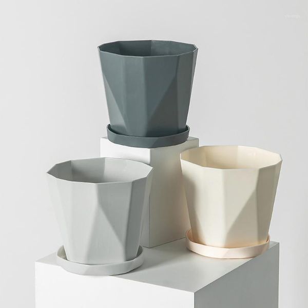 Fioriere Vasi 1 Pz Piante E Ispessimento Carnoso Nordico Semplice Resina Verde Grande Diametro Geometrico Irregolare Grande Vaso Di Fiori In Plastica