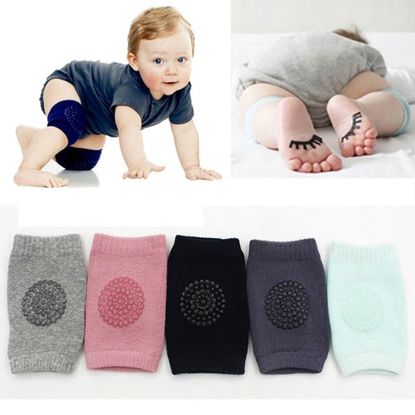 

baby cotton knee pads kids anti slip crawl necessary knee protector babies leggings children leg warmers for 2 pair, Pink;yellow