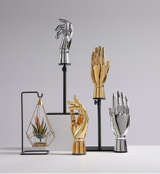 

electroplated hand model props jewelry display shelf artificial hand model clothing store window display shelf glove rack orname