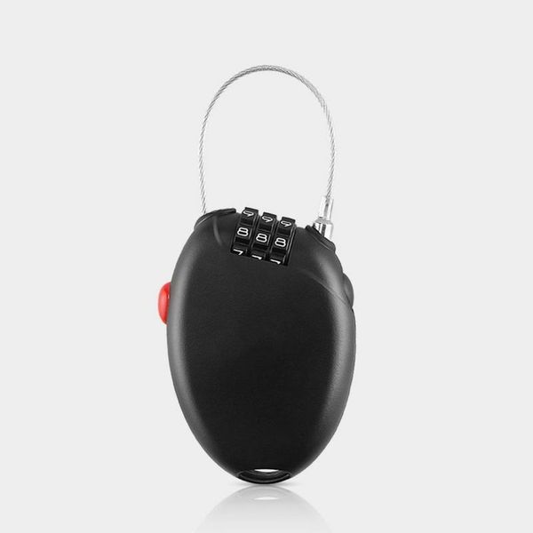 

bike locks bicycle lock multi function mini cable 3 digit password cycling helmet anti theft code padlock
