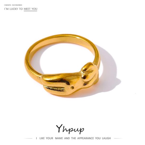 

cluster rings yhpup statement body women ring stainless steel waterproof accessories joyería acero inoxidable mujer bagues pour femme gift, Golden;silver