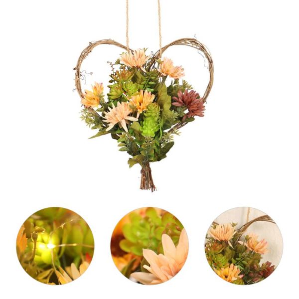 

decorative flowers & wreaths fleshiness decor bedroom wreath heart style garland for home colorful