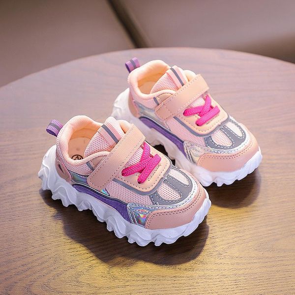 

sneakers 2021 spring baby girls boys toddler shoes comfortable infant casual outdoor sports breathable mesh children sneaker, Black;red