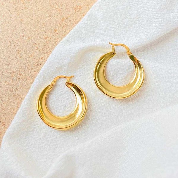 

cuff minimalist twisted circle earrings women's niche designk5, Silver