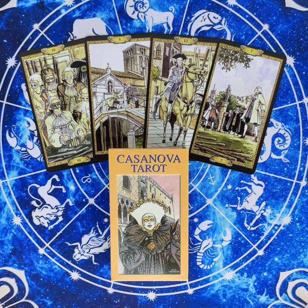 

new casanova tarot cards and pdf guidance divination deck entertainment parties board game support drop shipping 78pcs/box