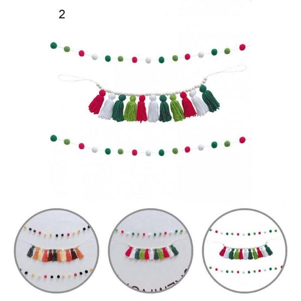 

party decoration reusable 1 set beautiful crochet tassels garland no odor pompom practical for