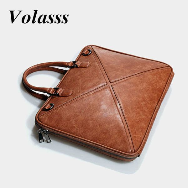 

women's briefcase female 13 inch lapportable handbag shoulder bag business leather crossbody bags women handbags 210929