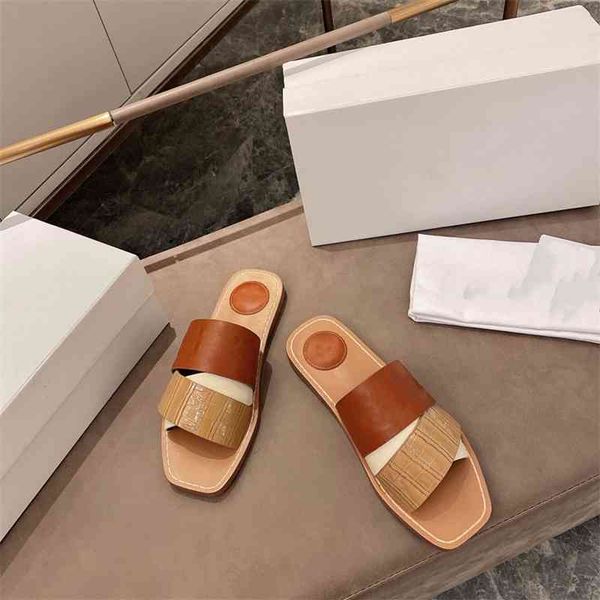 

2021 new fashion luxury brand designed shoes summer soft genuine leather women's slippers, Black