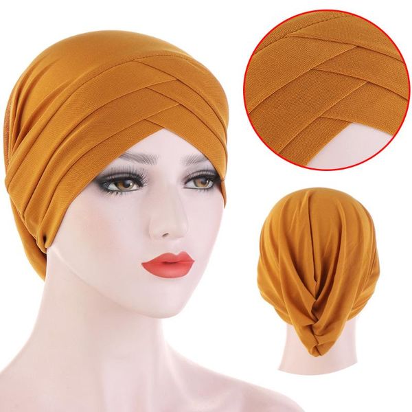 

ethnic clothing forehead cross muslim turban pure color stretch cotton inner hijabs for caps ready to wear women head scarf under hijab bonn, Red