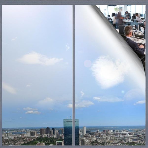 

rabbitgoo one way window film anti uv window film removable decorative heat control privacy glass self-adhesive toning films