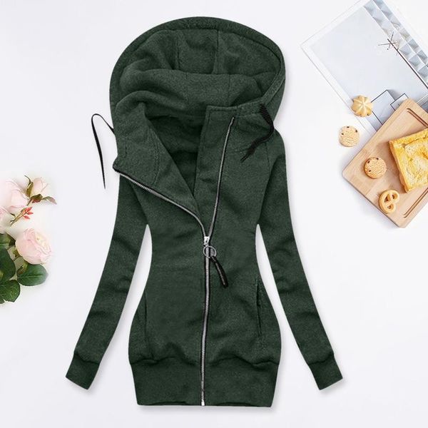 

women's jackets winter trench coat windbreaker solid color casual female zipper hooded outerwear warm windproof long jacket chaqueta, Black;brown