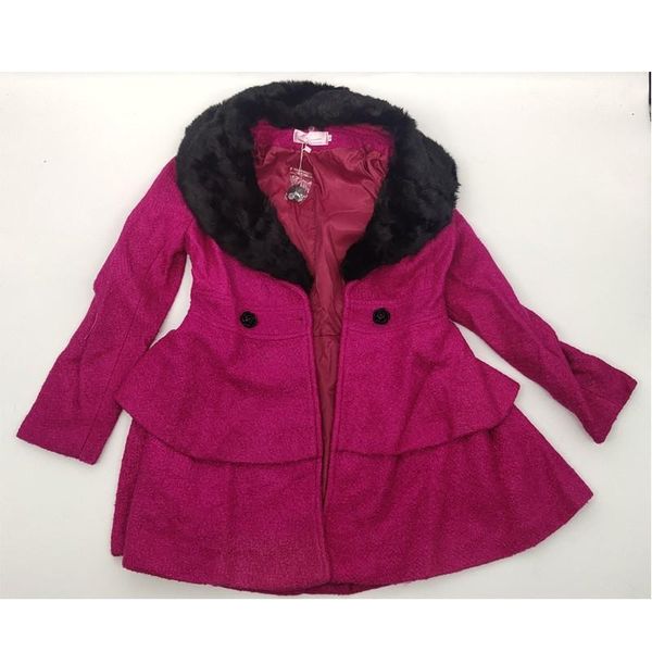 

women's wool & blends women woolen coat patchwork winter jacket lace up loose long coats all match outwear overcoat autumn 2021 winte c, Black