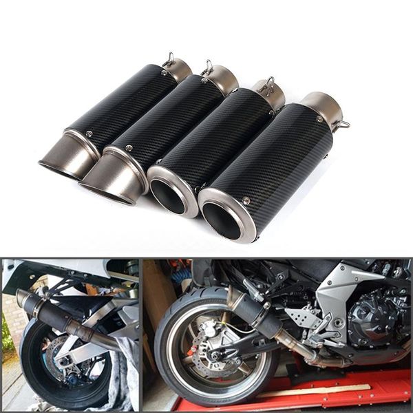 

51mm 60mm universal motorcycle escapes exhaust pipe with db killer pipe muffler carbon fiber modified exhaust stainless steel 35