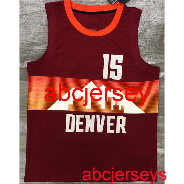

men's 15# jokic 2021 red basketball jersey s- vest, Black
