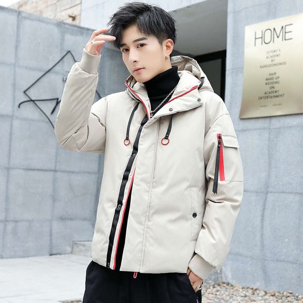 

2020 winter new korean trend cotton padded jacket men's thickened warm student coat tide brand hooded down cotton padded jacket men&#03, Black