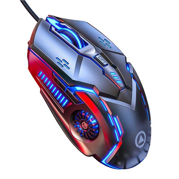 

mice 3200dpi adjustable wired gaming mouse 6d esports game computer 6 keys led light optical gamer mute for lappc