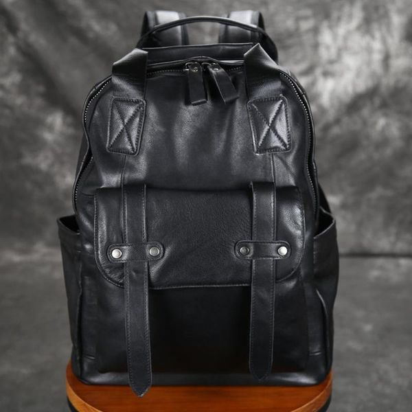 

backpack 100% genuine leather men 15" lapbag